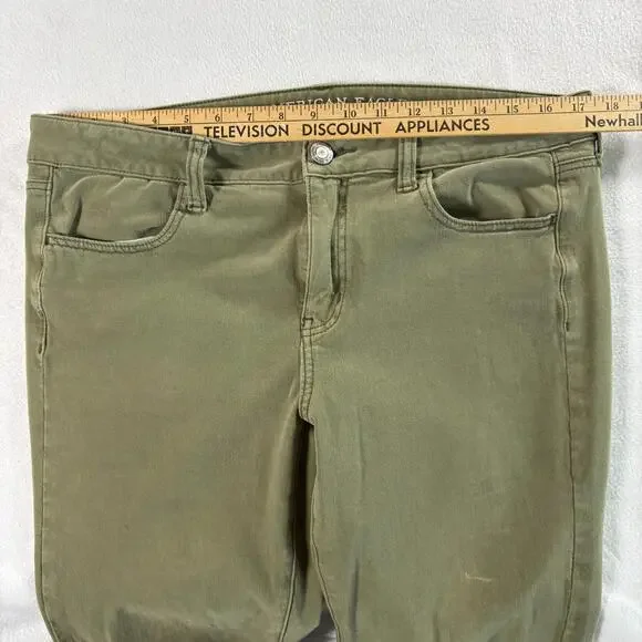American Eagle Jegging 360 Super Stretch 35x28 Olive Skinny Jeans Womens 8 - Picture 7 of 10